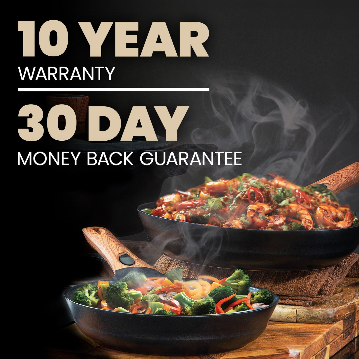Diamond Earth® StackSmart with Detachable Handles 6pc Cookware Set - Buy one GET ONE FREE!