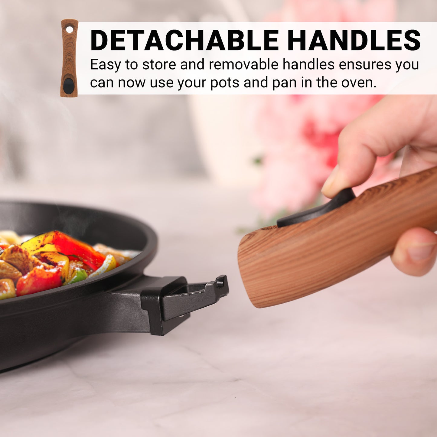 Diamond Earth® StackSmart with Detachable Handles 6pc Cookware Set - Buy one GET ONE FREE!
