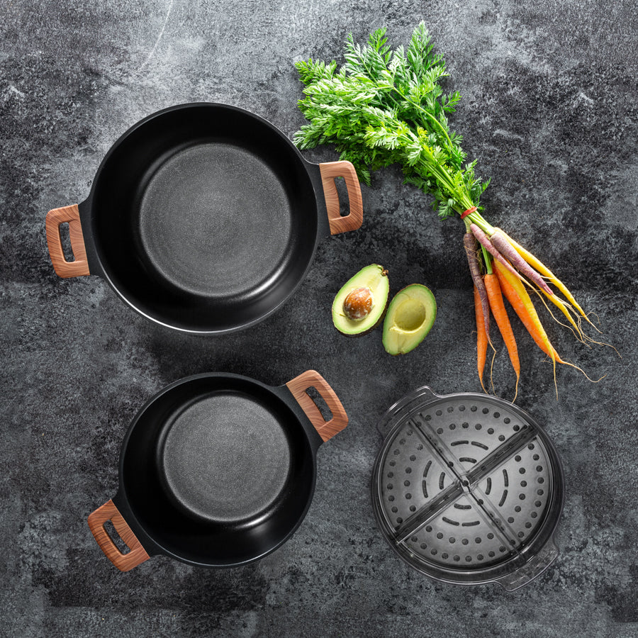 Diamond Earth® Premium Non-Stick Cookware 8pc Jumbo Set Cookware Kleva Range - Everyday Innovations