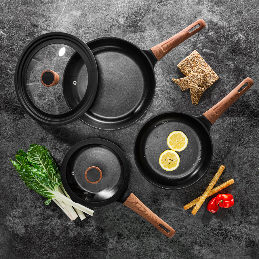 Diamond Earth® Premium Non-Stick Cookware 8pc Jumbo Set Cookware Kleva Range - Everyday Innovations