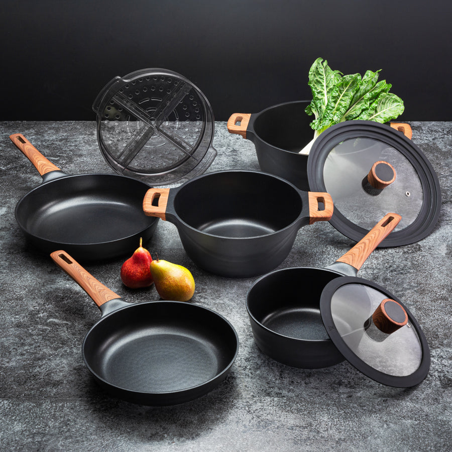 Diamond Earth® Premium Non-Stick Cookware 8pc Jumbo Set Cookware Kleva Range - Everyday Innovations