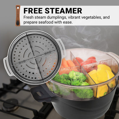 Diamond Earth® StackSmart 6pc Cookware Set with Detachable Handles + FREE Second Set + FREE e-Book