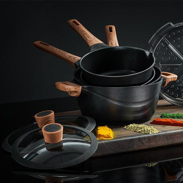 Diamond Earth® Premium Cookware Set with Superior Non-Stick Coating + FREE Gifts! TV Offer Kleva Range   